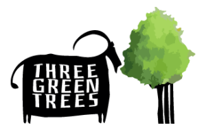 three green trees
