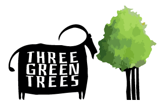 three green trees